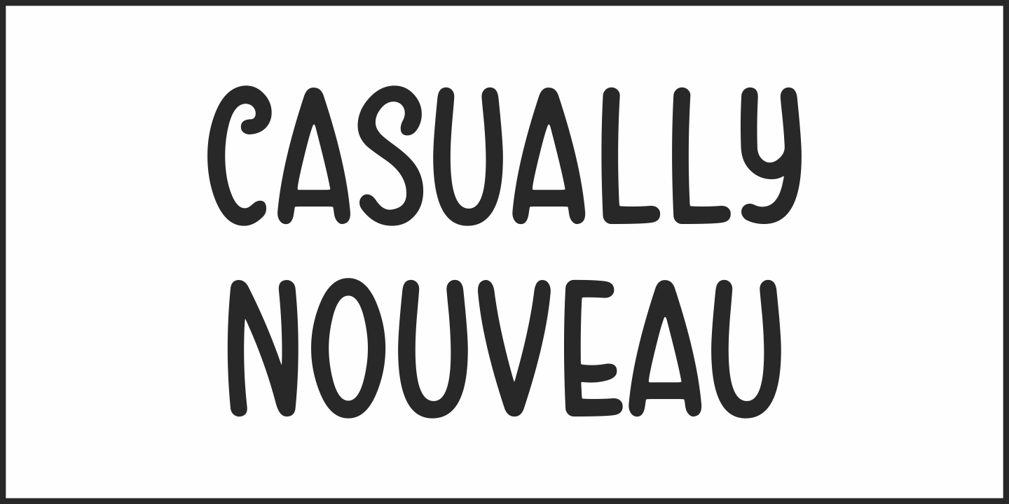 Пример шрифта Casually Nouveau JNL #5